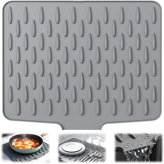 Mat di protezione per superfici lavorative antiscivolo - materiale siliconico - asciugamento rapido - resistente al calore - opzionabile - dimensioni 15,7 x 12,6 pollici