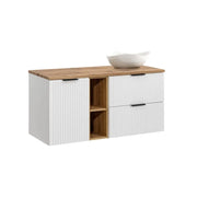 Set da bagno NOXERA 120 cm – Mobile sotto lavabo, piano per lavabo, lavabo da appoggio e mobili contenitori