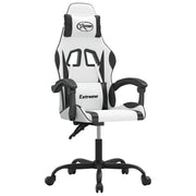 Sedia da Gaming | Sedia da e-sports Bianco e Nero in Similpelle