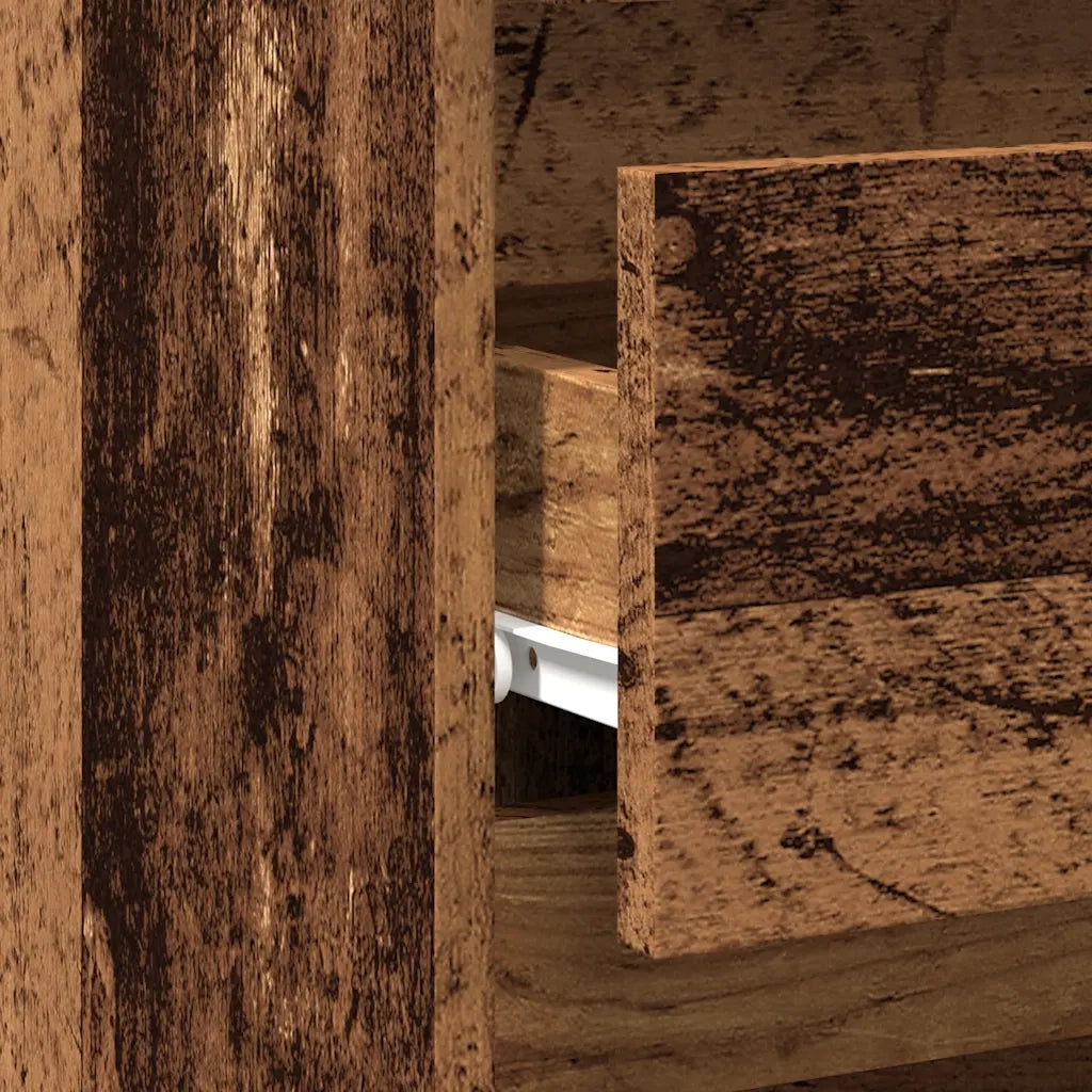 Comodino-Tavolino da notte Legno Antico 40x35x62,5 cm in Legno Multistrato