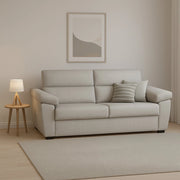 Salorno, Divano Letto 2 Posti Sfoderabile Made in Italy, 185x95 cm Beige