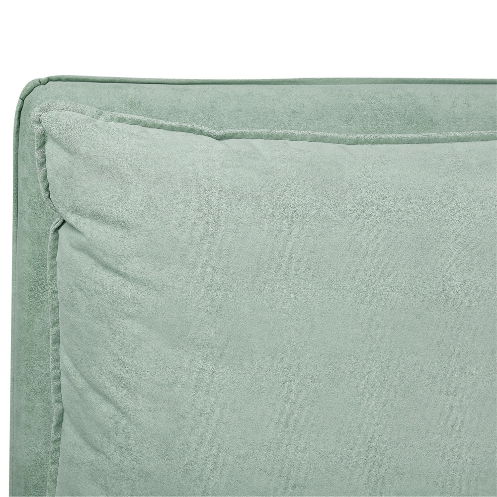 Letto matrimoniale ad acqua tessuto verde menta 180 x 200 cm camera da letto moderna