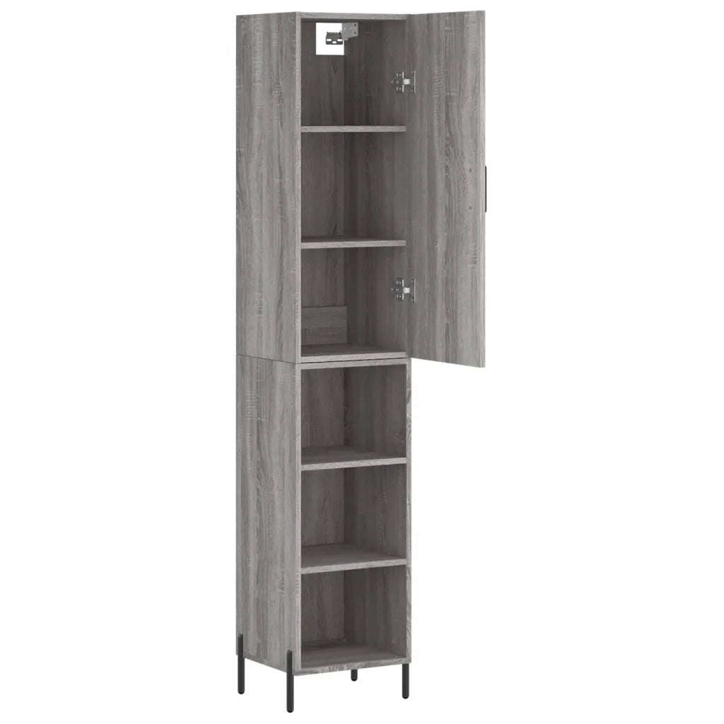 Credenza Grigio Sonoma 34,5x34x180 cm in Legno Multistrato 3198991