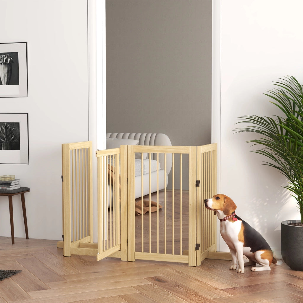 Cancello per cani pieghevole in legno ¨C zephmum ¨C 220x36x91cm