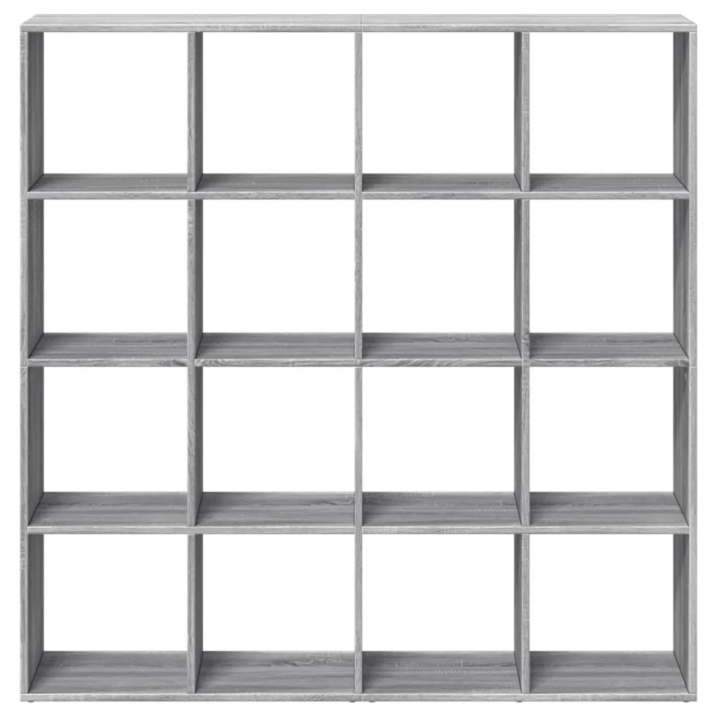 Libreria-Scaffale per Libri-Mobile di Stoccaggio Grigio Sonoma 137,5x29x137,5 cm in Legno Multistrato