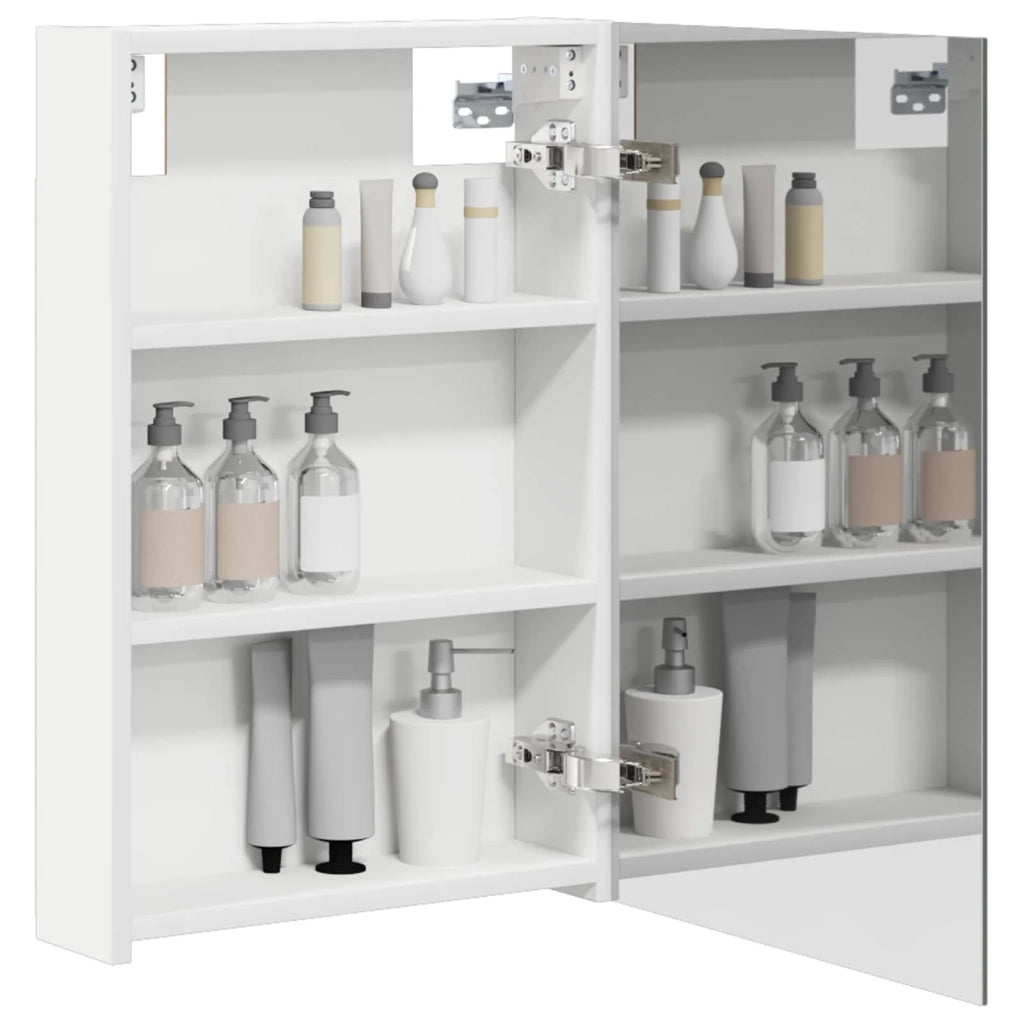 Mobiletto per specchio da bagno Bianco 40 x 10,5 x 60,5 cm