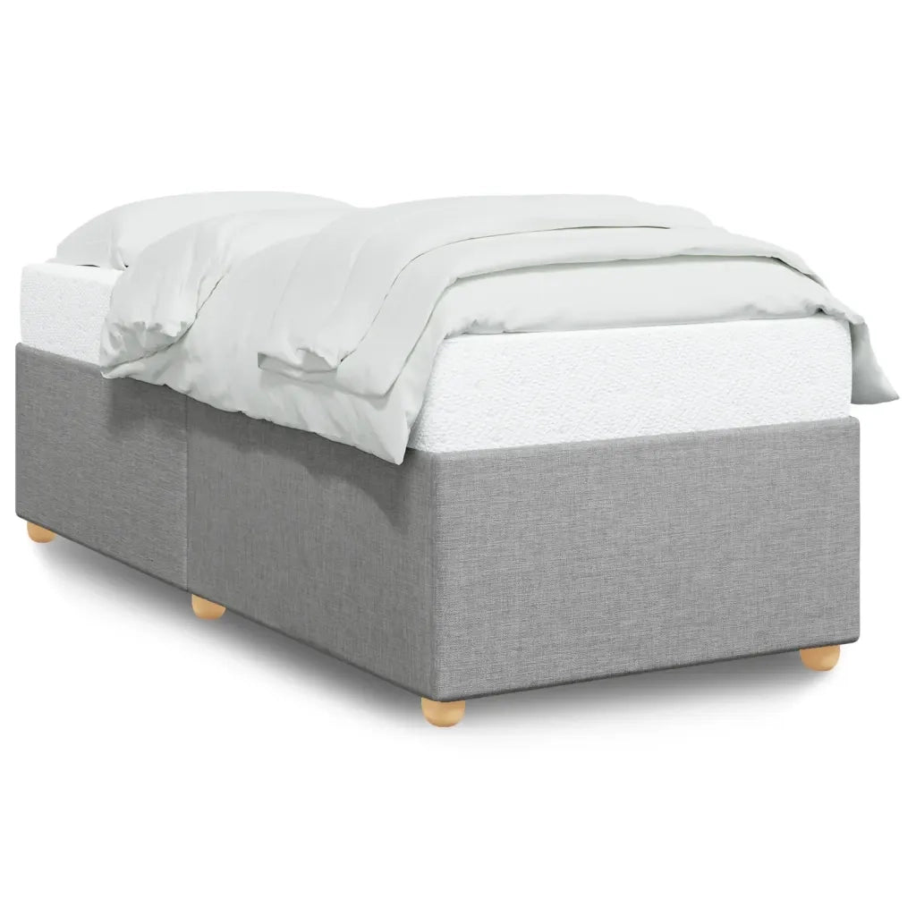 Giroletto senza Materasso Grigio Chiaro 90x200 cm Tessuto