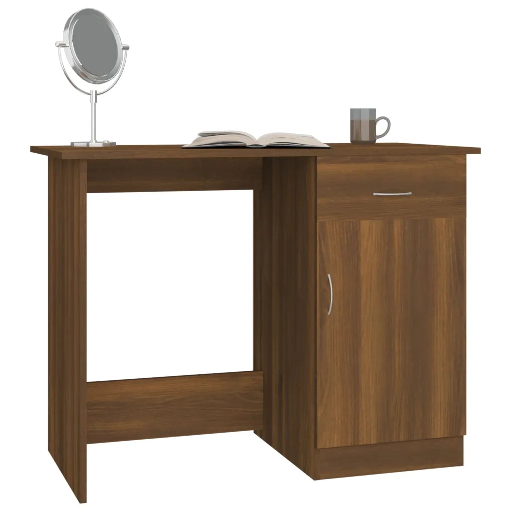 Scrivania Rovere Marrone 100x50x76 cm in Legno Multistrato 815422