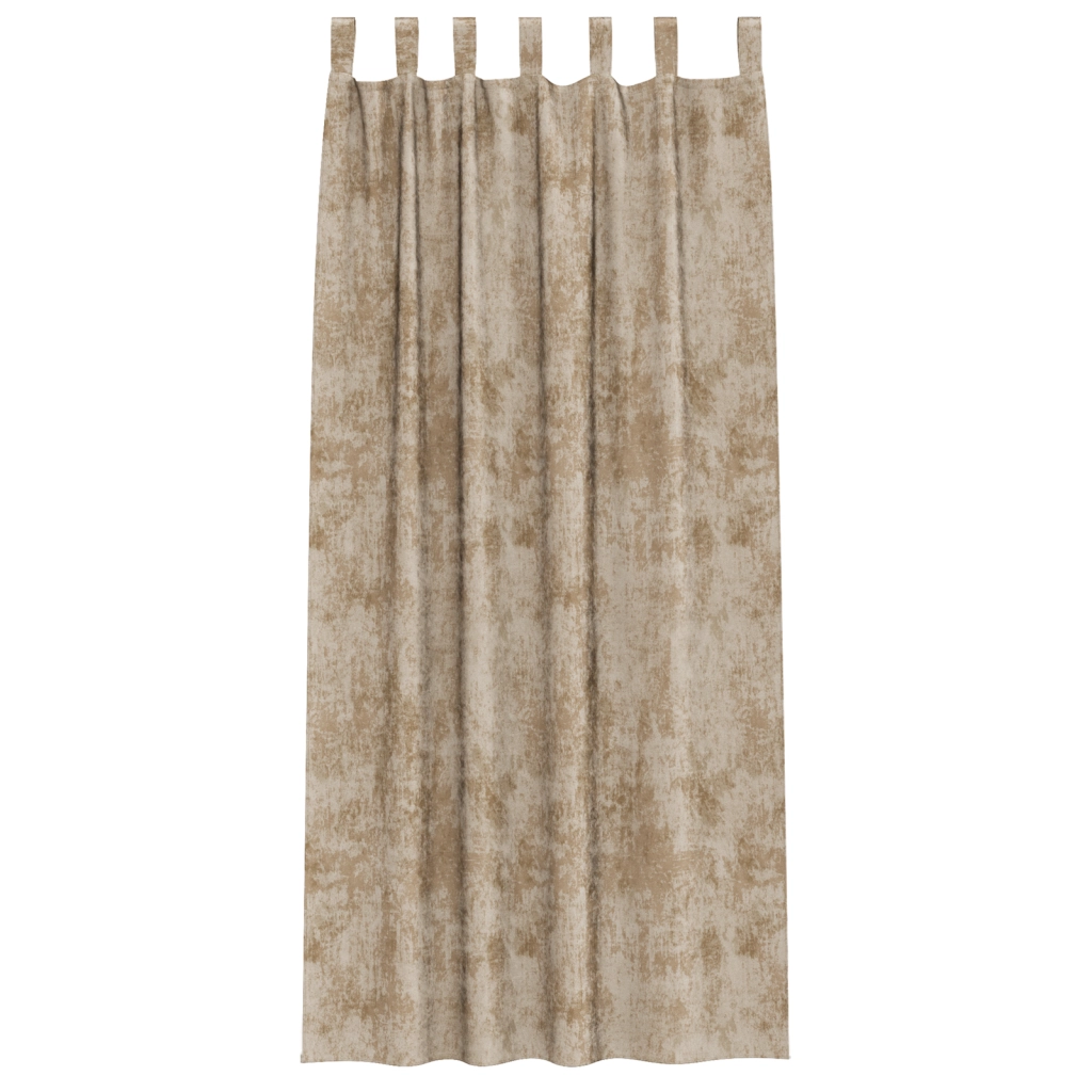 Tende in velluto 2 pcs con occhielli Champagne 225x140 cm