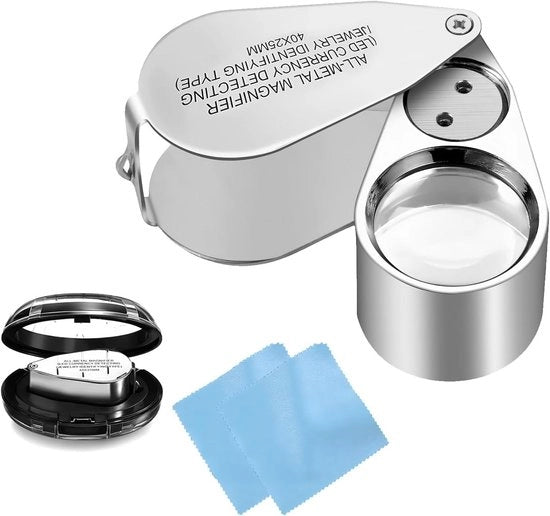 Loupe con LED e luce UV per gioiellieri