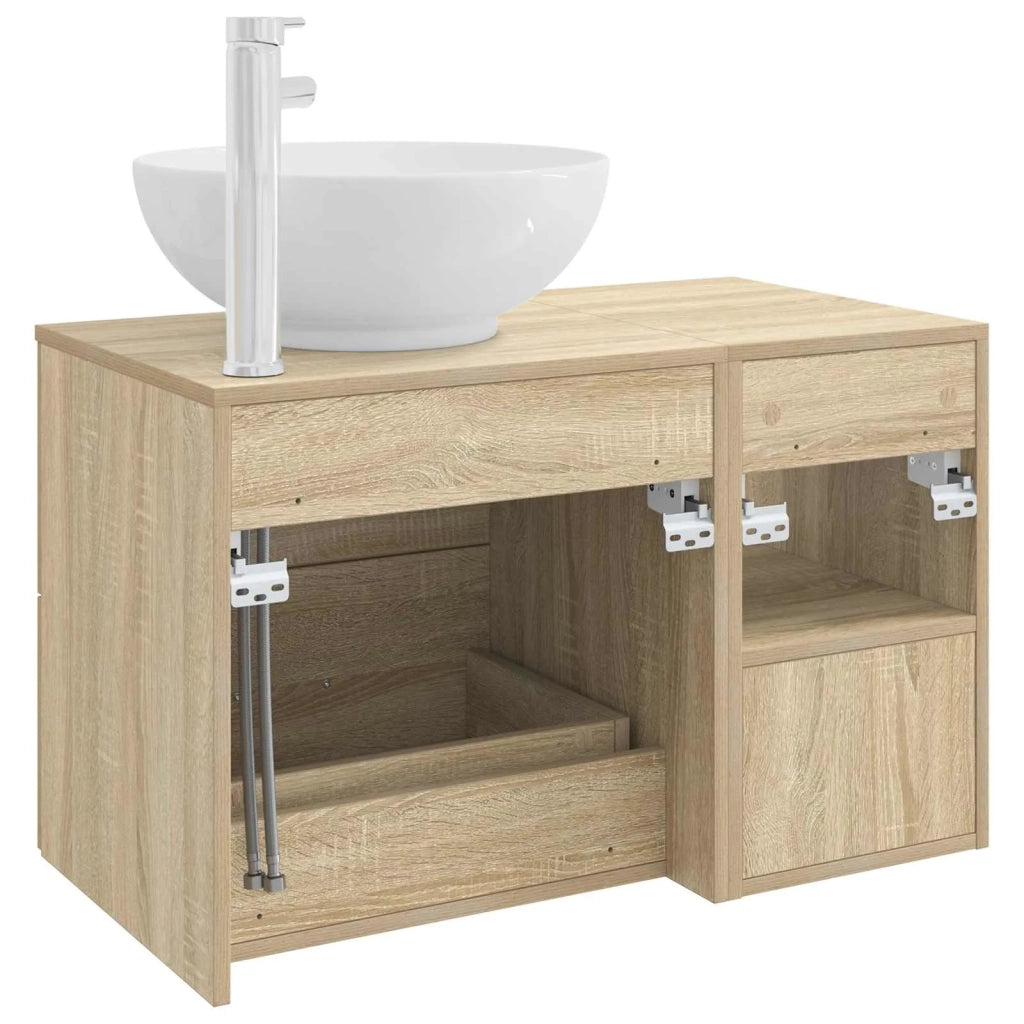 Set di mobili per il bagno 2 pcs Rovere Sonoma 3403914