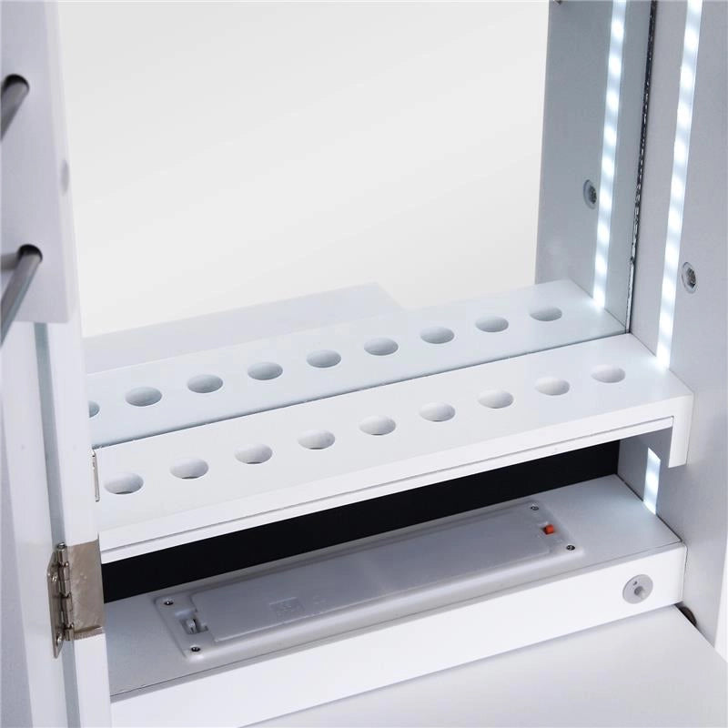 ARMADIO PORTAGIOIE CON SPECCHIO CON LUCI LED 30X146X36CM BIANCO