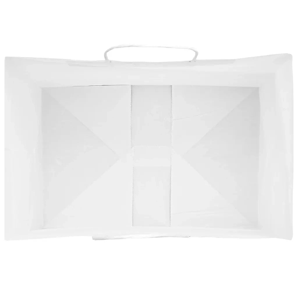 vidaXL Sacchetti di Carta 250 pz con Manici Bianchi 32x22x28 cm