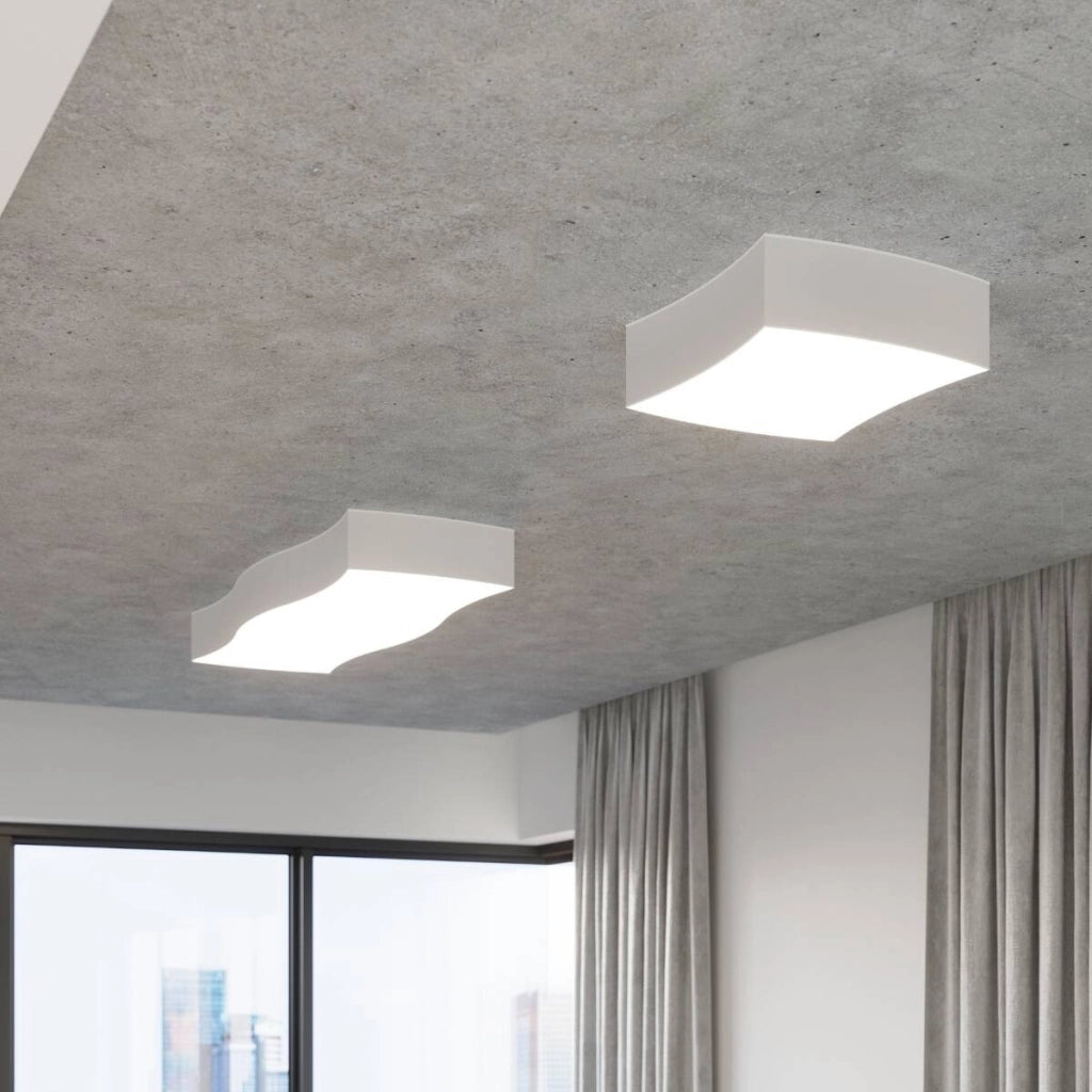 Plafoniera soffitto ANGULO irregolare 2xE27 bianca Pure Lume
