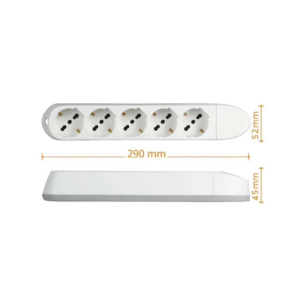 Bticino multipresa poker 3682d bianca 5 prese universali 10 16a