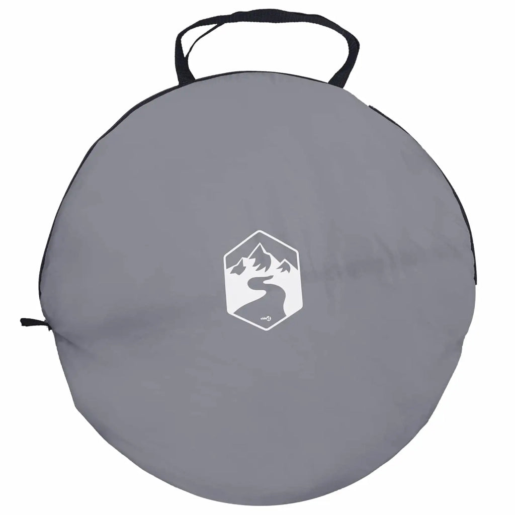 Tenda per toilet pop-up con corda sospesa Grigio e arancione