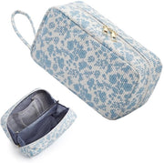 Borsa da toeletta per donne in corduroy con tasca per cosmetici per donne borsa da toeletta per donne con tasca per cosmetici tasca per donne borsa da toeletta in cord per bambine per viaggi