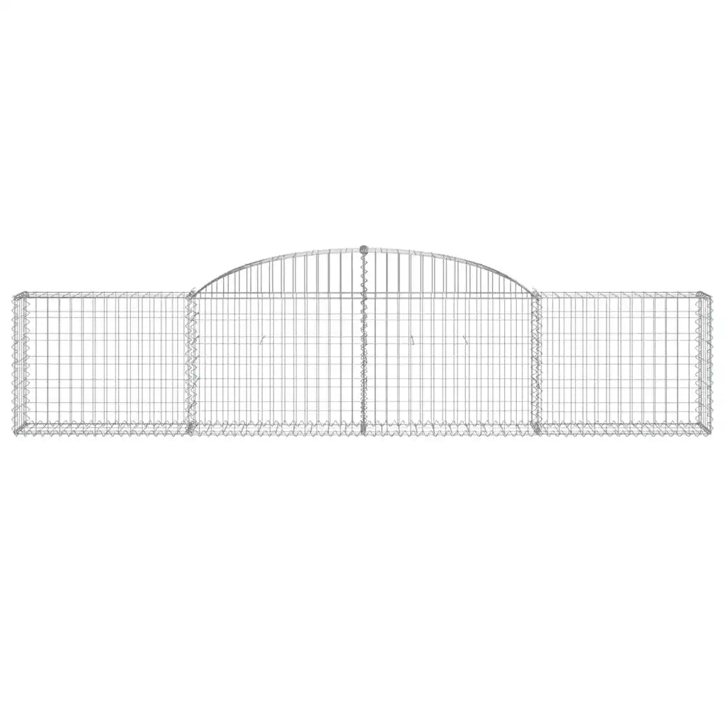 Cesti Gabbioni ad Arco 13 pz 300x30x60/80 cm Ferro Zincato 3146496