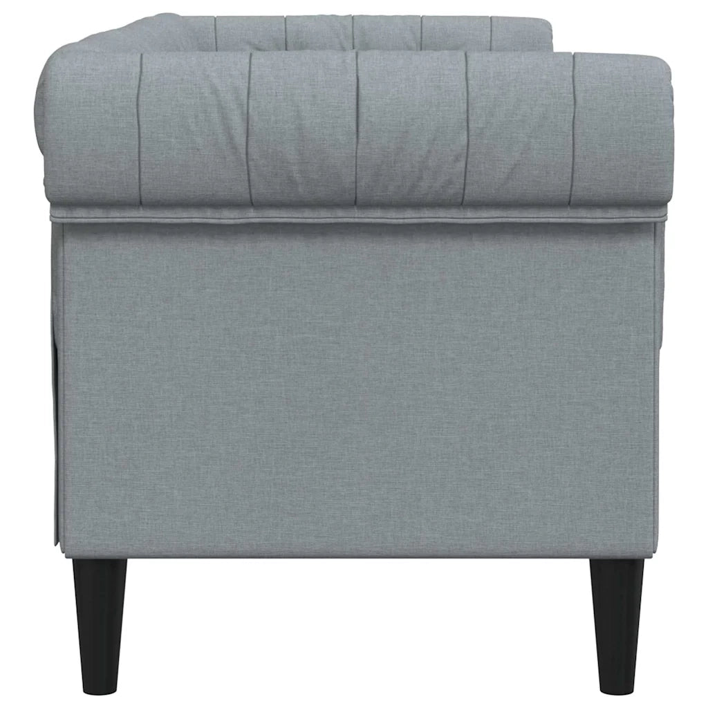 vidaXL Divano Chesterfield Grigio chiaro 182.5 x 74.5 x 74.5 cm