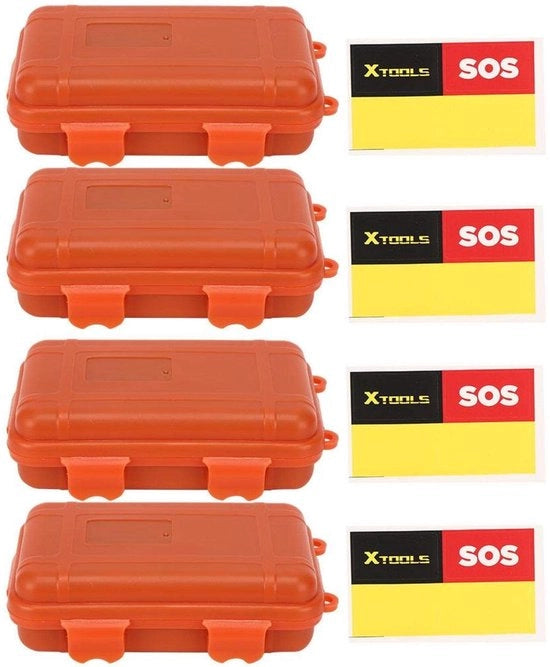 Contenitore Acquaplastico Portatile - 4 Pezzi - Impermeabile e Resistente ai Colpi - Ideale per Utenze Outdoor - Sicuro e Aria Tappata