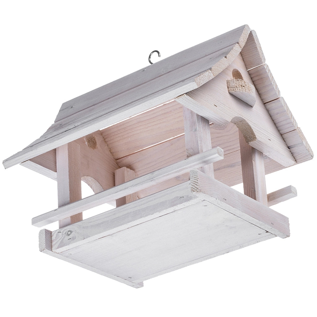 KADAX Grande mangiatoia per uccelli in legno da appendere, decorazione da giardino.