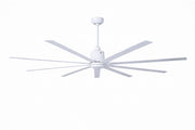 Ventilatore da soffitto a risparmio energetico GIANT bianco 245 cm con 9 pale in alluminio con telecomando 6 velocità