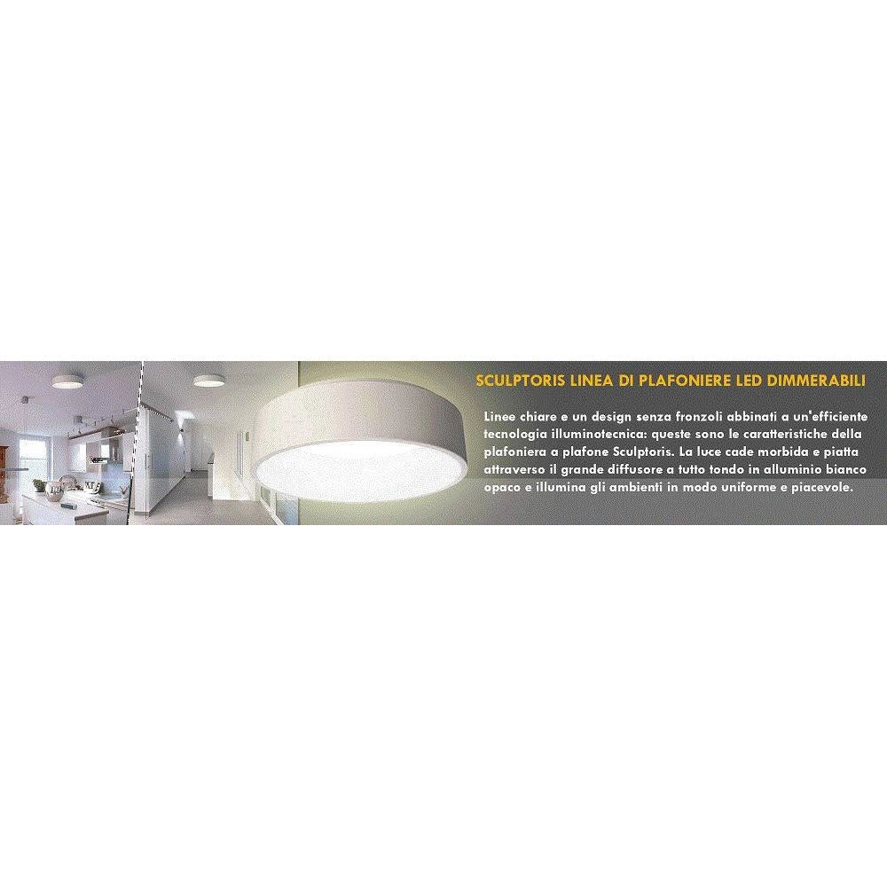 Trade Shop - Plafoniera Tonda Led 30 W Cct 3000k 4000k Lampada Soffitto Parete Muro Luce 40cm -