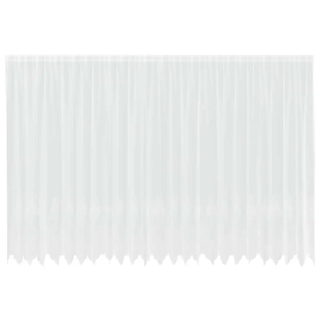vidaXL Tende con tende Floreale Bianco Poliestere