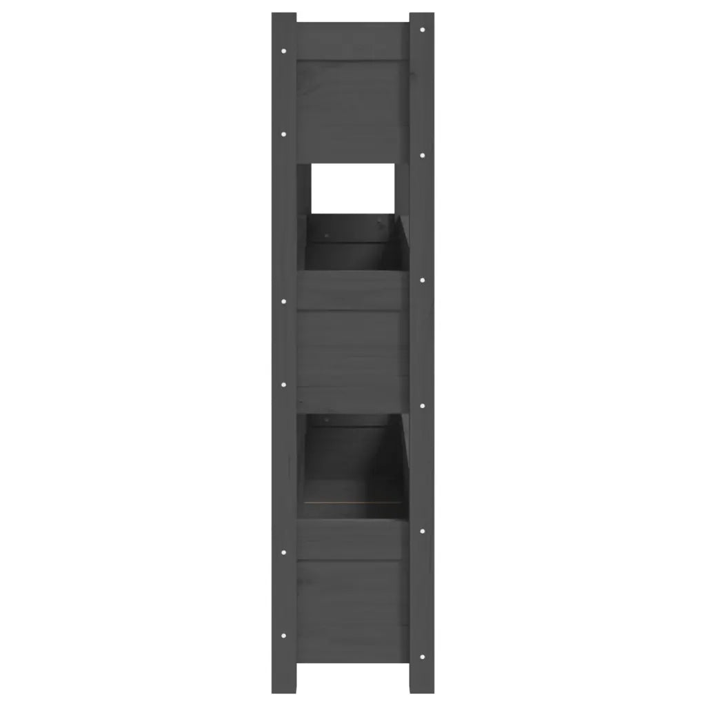 Fioriera Grigia 112x25x104,5 cm in Legno Massello di Pino