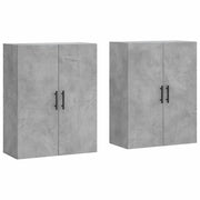 Armadietto a Muro | Mobili a Parete 2 pz Grigio Cemento 69,5x34x90 cm