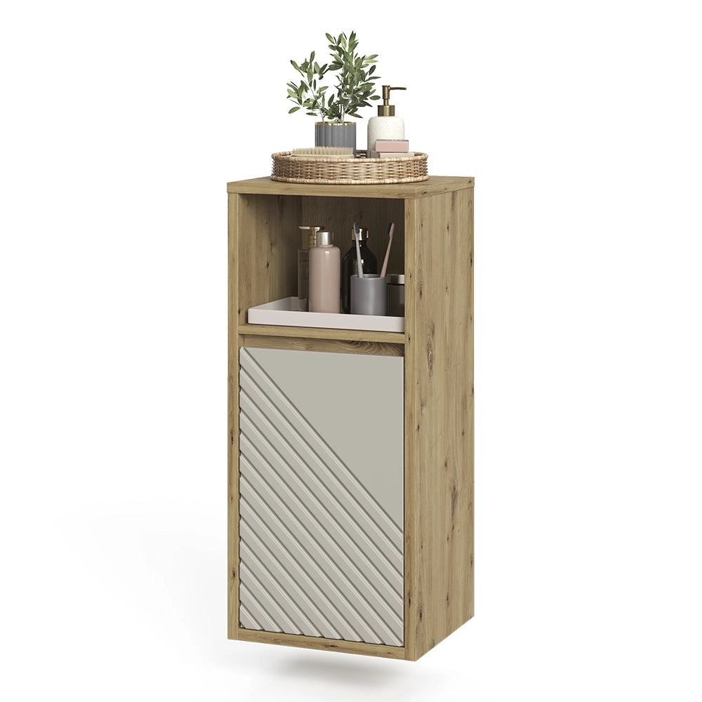 Mobiletto bagno Viola Rovere artigianale/Cachemire 37.8 x 80 cm Vicco
