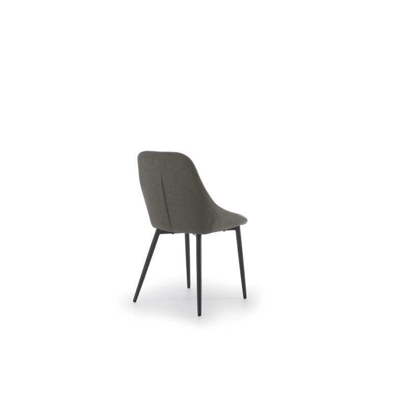 Sedia in tessuto easy-clean Gambe in metallo verniciato Kira 51cm X 59cm H 85cm Stones