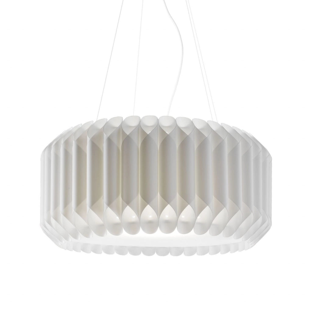 Sospensione Bianco in polilux  Cm. 60 x 31h