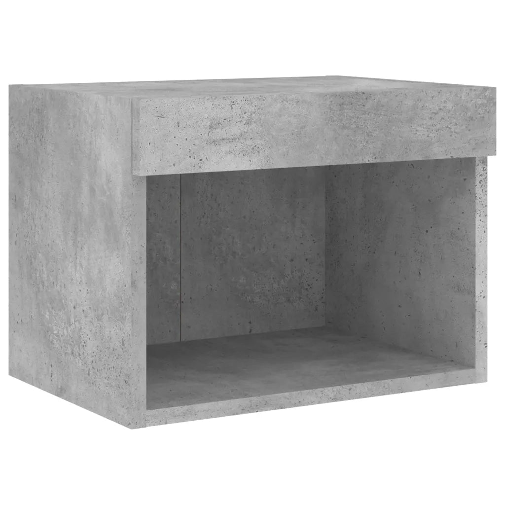 Mobili TV a Muro con LED 5pz Grigio Cemento Legno Multistrato 3216693