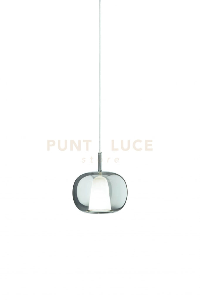 VETRO THELMA 2 FUME' D.25CM H.27CM 1 LUCE ATTACCO E27 BASE D'ATTACCO ACQUISTABILE SEPARATAMENTE