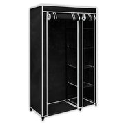 Armadio Guardaroba Pieghevole Nero 110 x 45 x 175 cm 60719