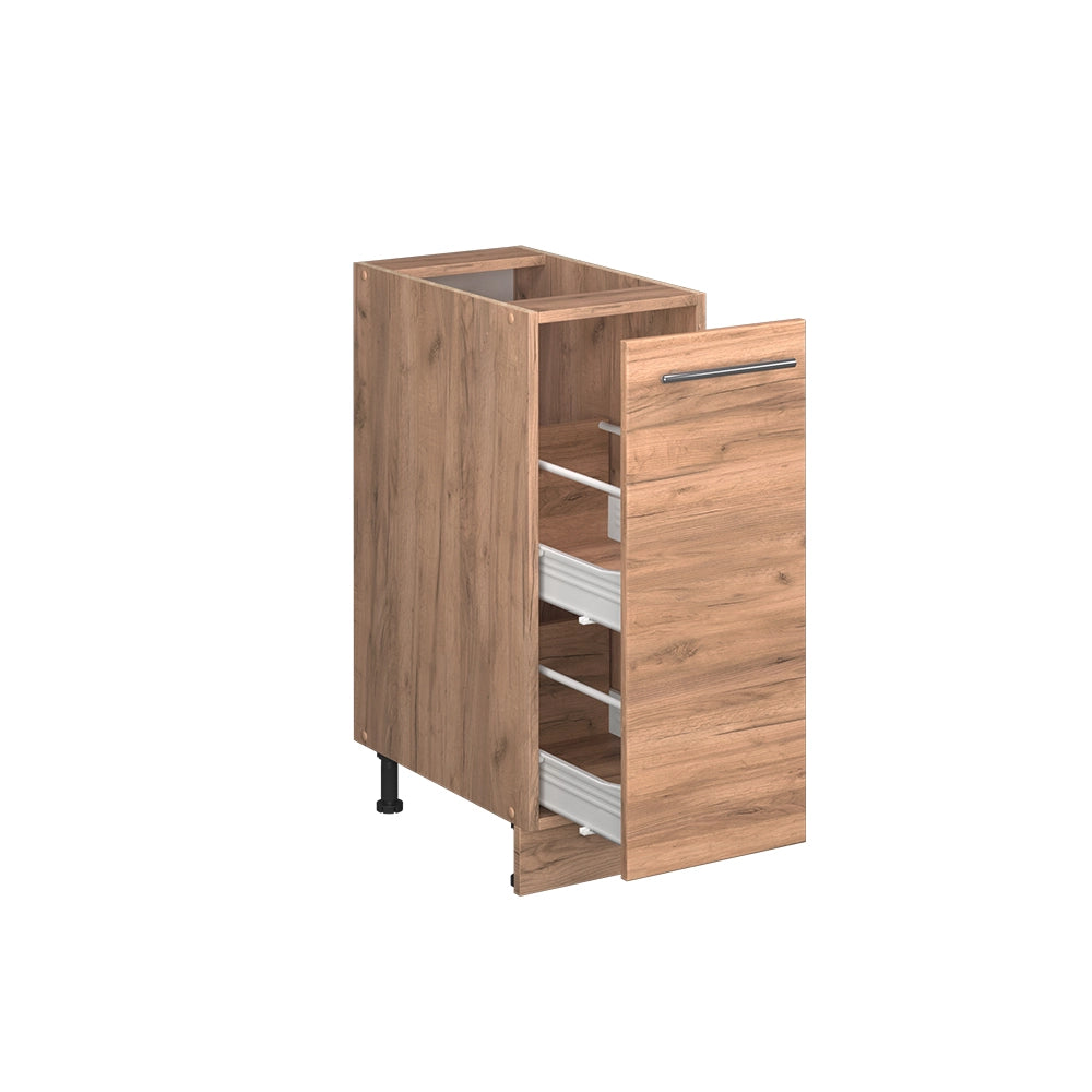 Vicco Armadio cucina dispensa alto Quercia dorata 30 cm , PL Marmo