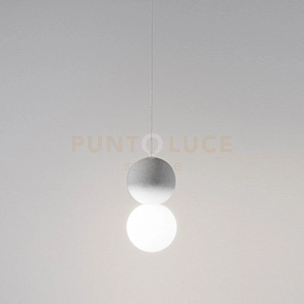 SFERA S - LAMPADARIO A SOSPENSIONE METALLO E VETRO GRIGIO-CHIARO 1 LUCE ATTACCO G9