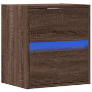 Mobile TV multimediale scaffale TV credenza mobile TV sala da pranzo soggiorno parete attrezzata per camera da letto con luci LED rovere 41 x 31 x 45 cm marrone 02_0027952