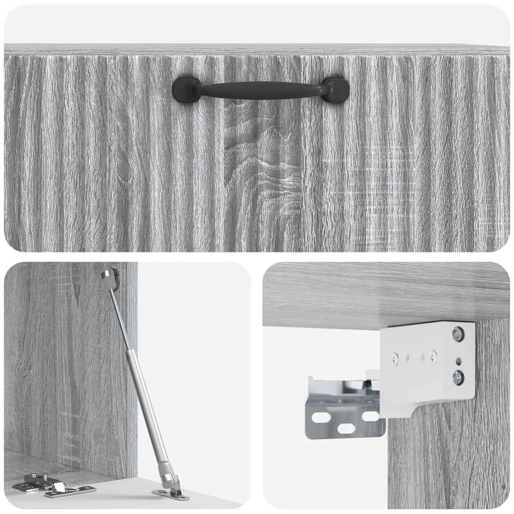Mobile Porta TV da Muro Grigio Sonoma 78,5 x 41 x 30 cm