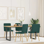 vidaXL Sedie da Pranzo 4 pz in Tessuto Verde Scuro