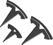Tre pezzi di adesivi con logo matzwart per Tesla Model Y - parte anteriore, cappotto motore, bagagliaio, targa anteriore, volante - accessori per auto.