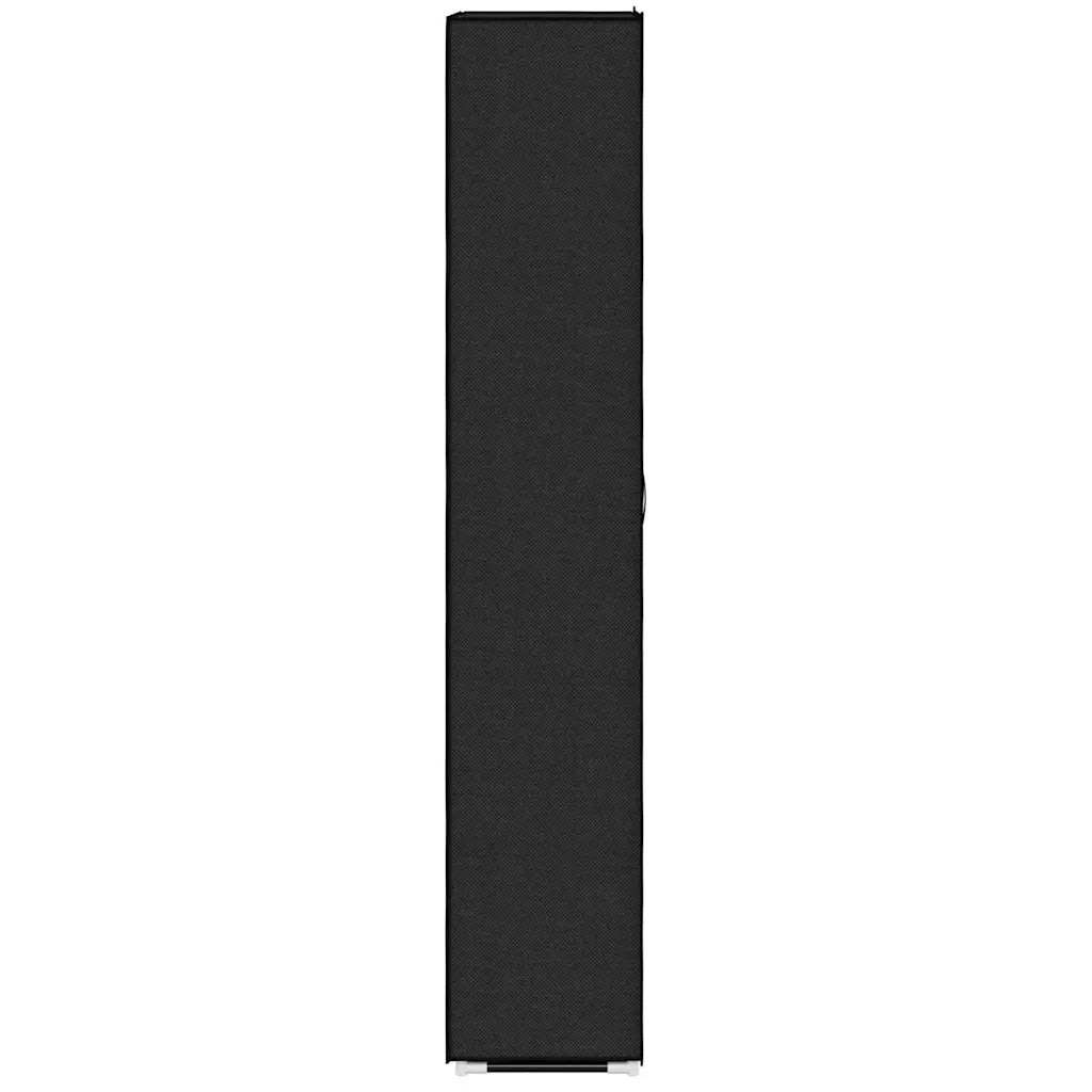 Scarpiera-Scaffale per scarpe Nera 60x30x166 cm in Tessuto
