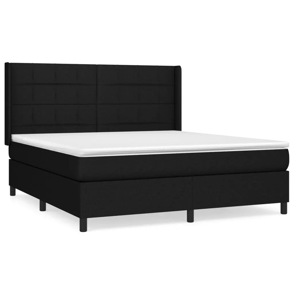 Giroletto a Molle con Materasso Nero 160x200 cm in Tessutocod mxl 98596