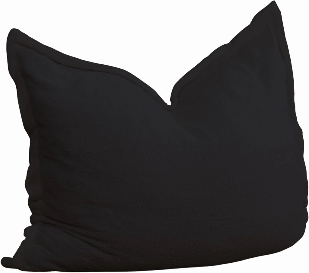 Pouf Poltrona a Sacco - Imbottitura in Schiuma, Molto Confortevole - Tessuto Sherpa Morbido - Fodera Lavabile - Pouf Divano Gigante (180 x 140 cm, Bianco)