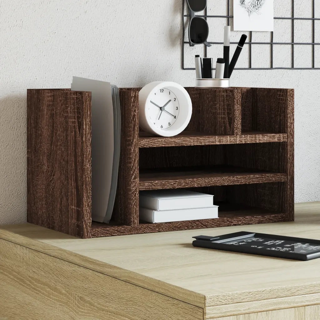 Organizer Scrivania Rovere Marrone 44,5x24x25 Legno Multistrato CFW6284160