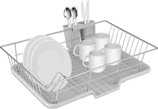 Afdruiprek in acciaio inossidabile con scarico - servizio afdruiprek regolabile - contenitore multifunzionale per opzione e scolapasta - contenitore per afdruipare in cucina