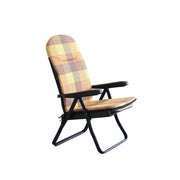 Poltrona Sdraio relax reclinabile in Tessuto Acciaio cm 155x60x60 - QUENTIN