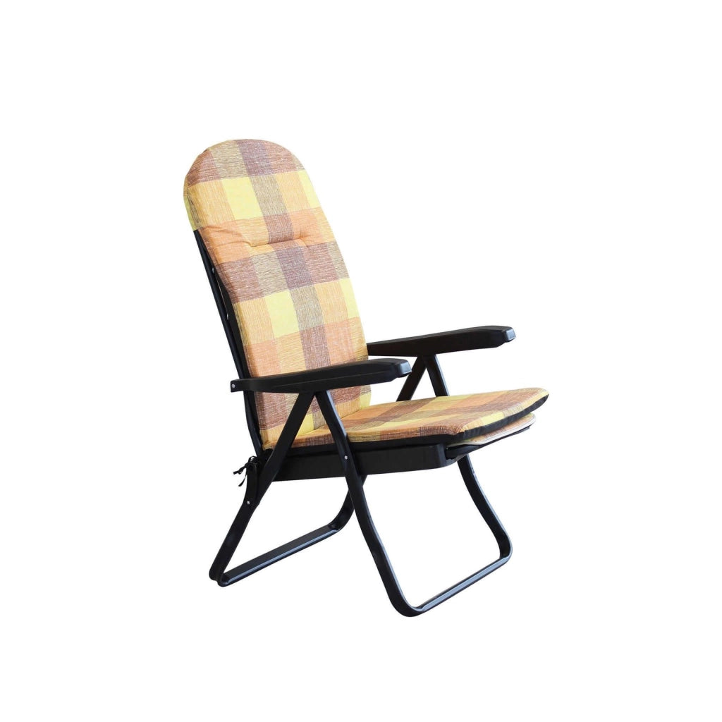 Poltrona Sdraio relax reclinabile in Tessuto Acciaio cm 155x60x60 - QUENTIN