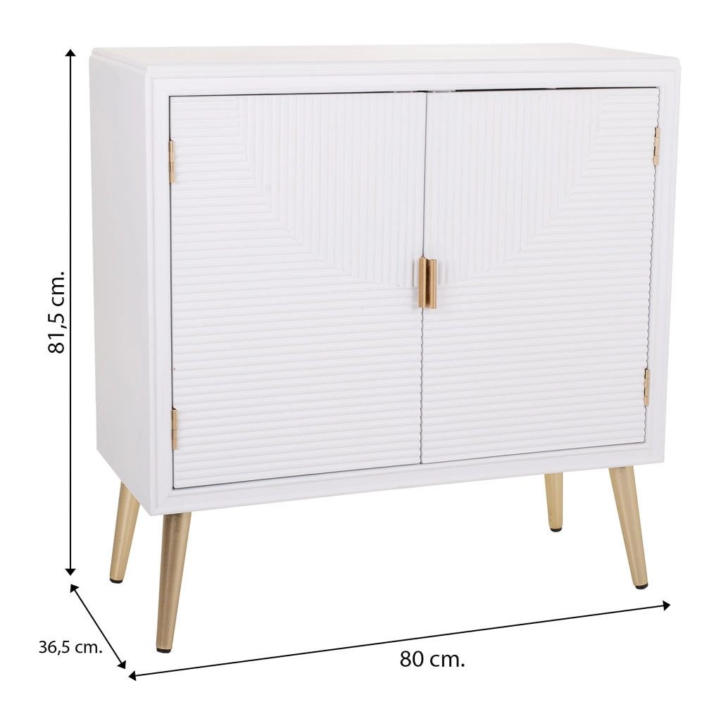 Mobile da ingresso in legno bianco 80x36,5x81,5h